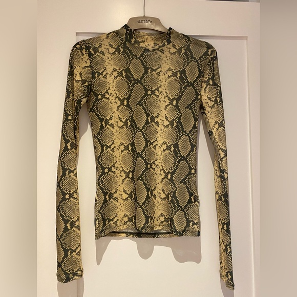 Topshop Tops - Top shop snake skin mock neck shirt